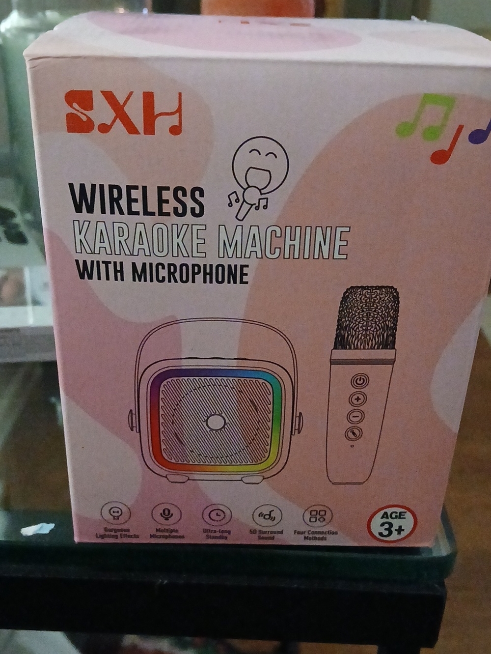 Wireless Karaoke Machine with Microphone - Pink